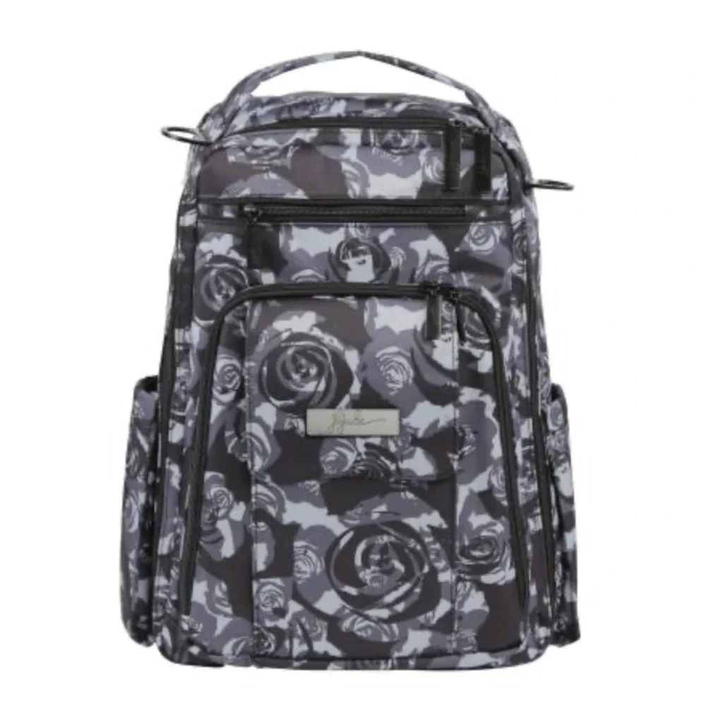 Ju-Ju-Be Be Right Back Diaper Bag Backpack Midnight Posy Floral Grey Good‎